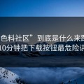 “黑色料社区”到底是什么来路？我花了10分钟把下载按钮最危险讲清楚